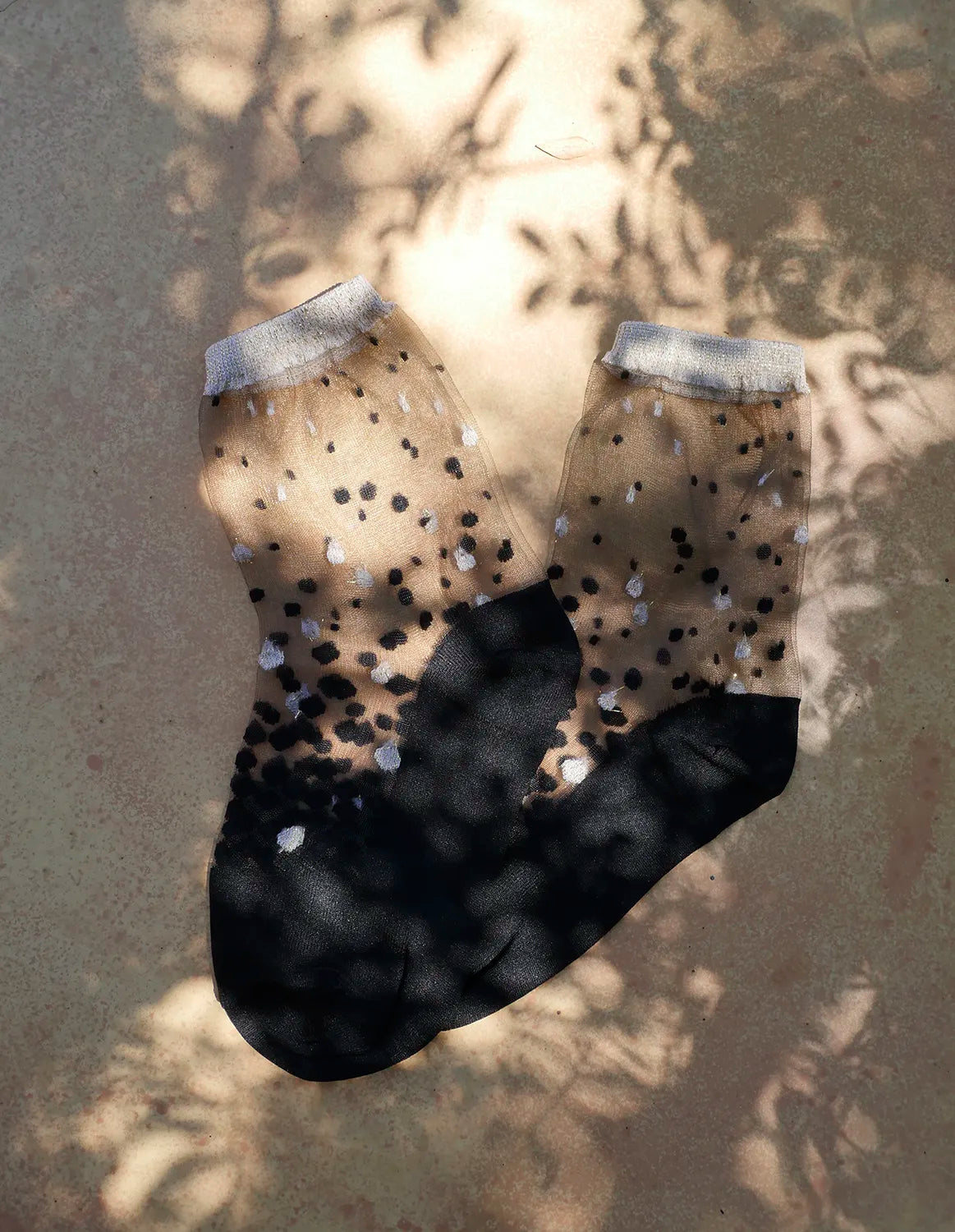 Sheer Polka Dot Socks — Nakameguro Gold