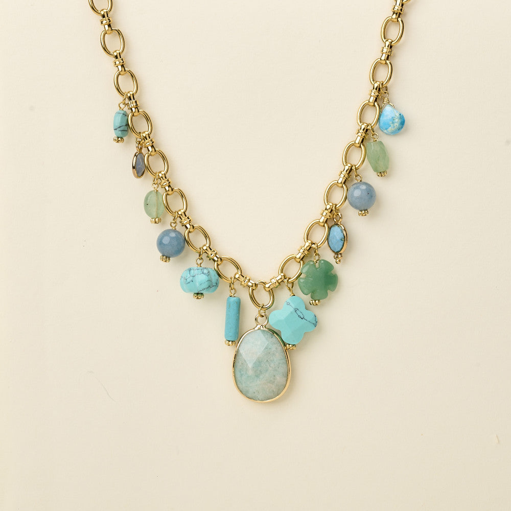 Amra Necklace - Turquoise Multi