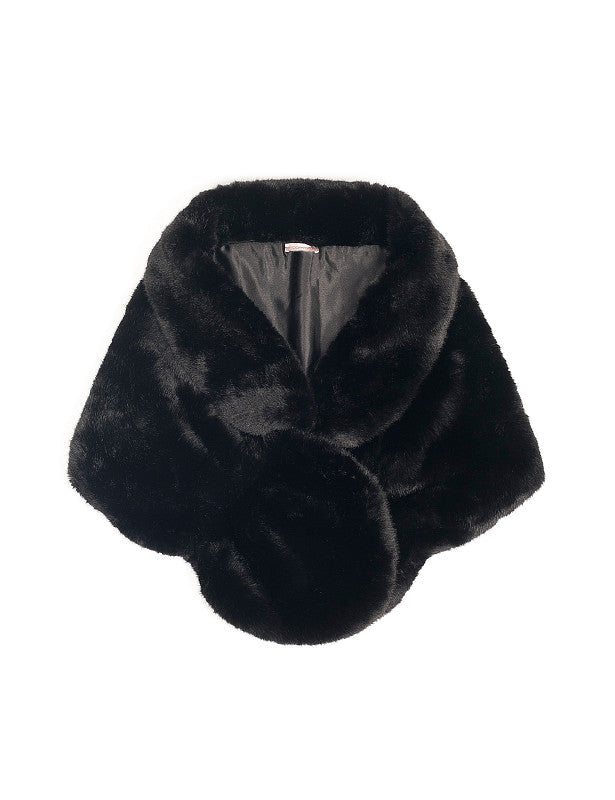 Elizabeth Faux Fur Shrug - Black