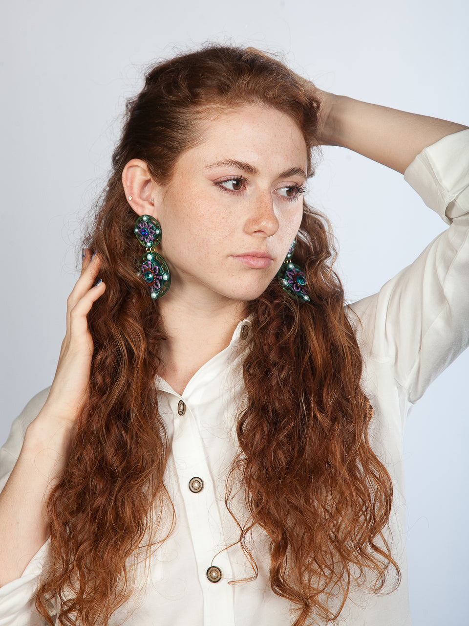 Eterna Green Earrings