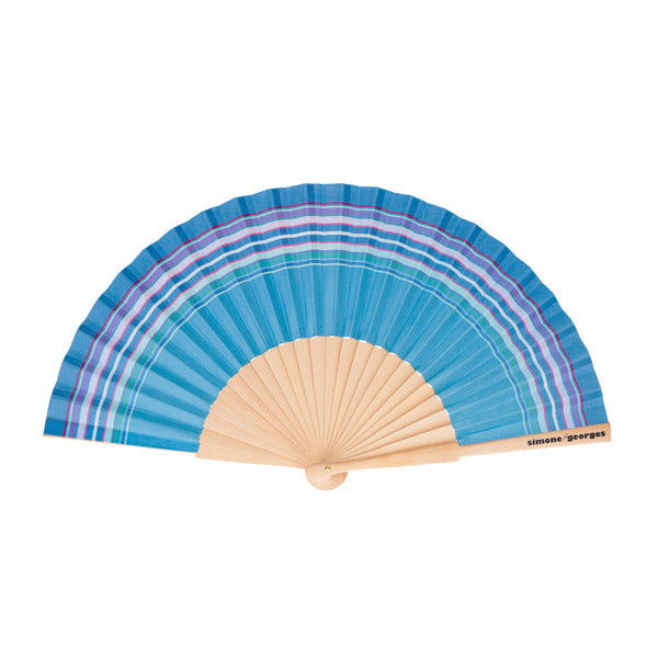 Cotton and wood hand fan - Anne