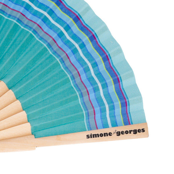 Cotton and wood hand fan - Martin