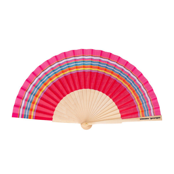 Cotton and wood hand fan - Philippine