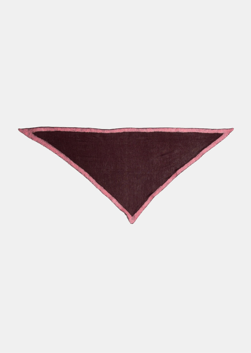 Cashmere & Silk Bandana with Felted Borders Elder & Nectar