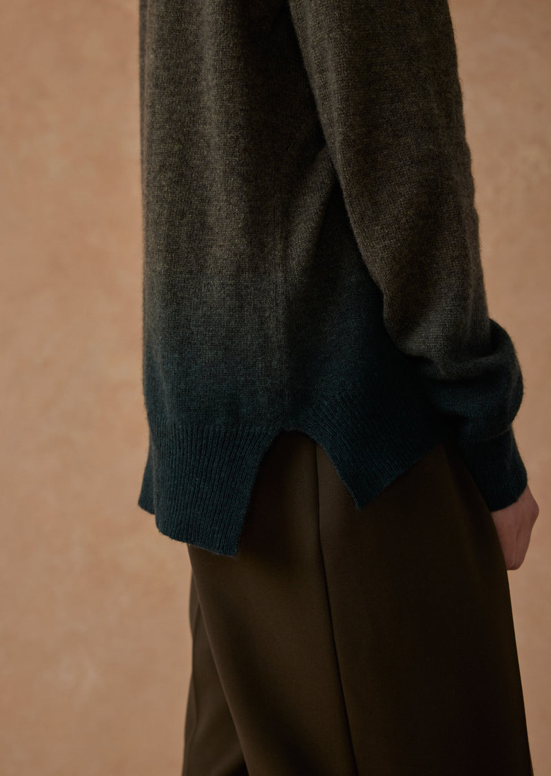 Air Classic Cashmere Cardigan Ombre Army & Timber