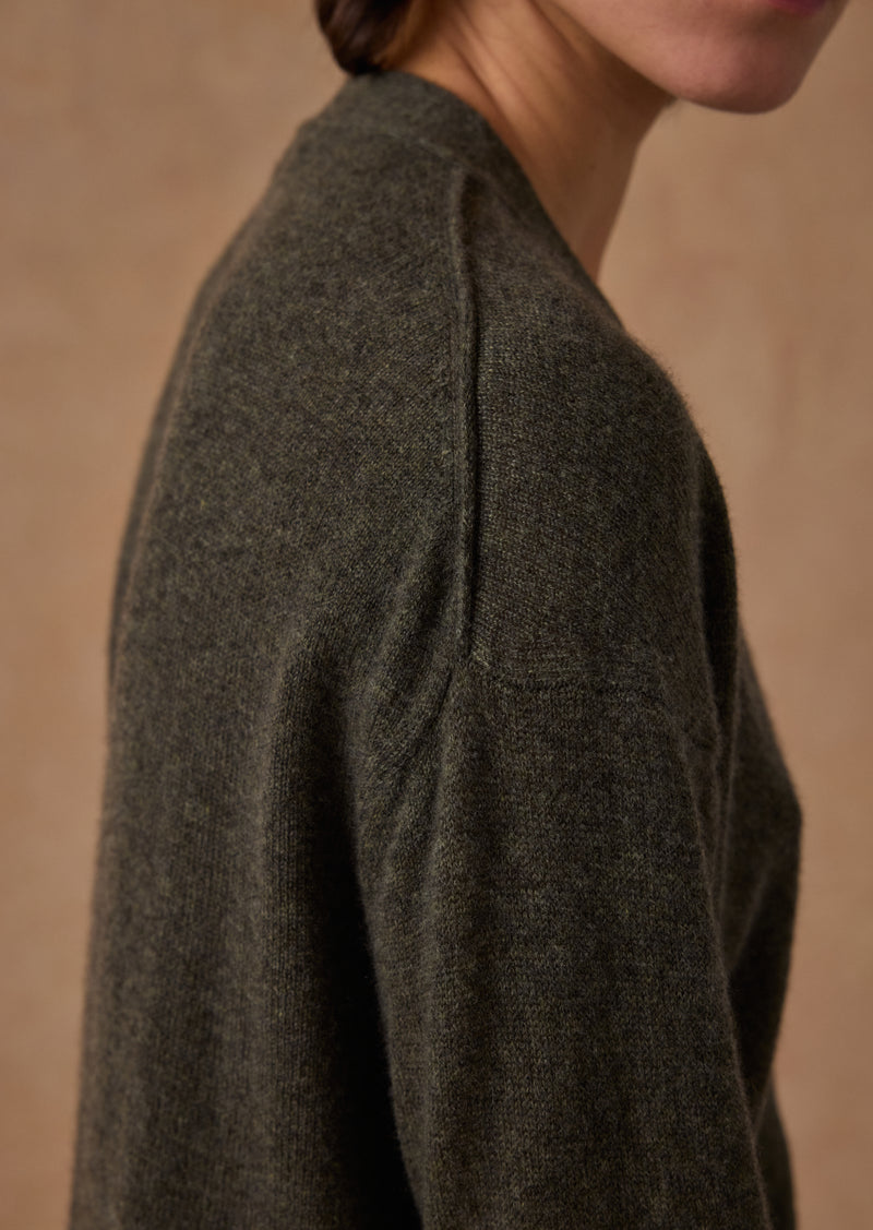 Air Classic Cashmere Cardigan Ombre Army & Timber