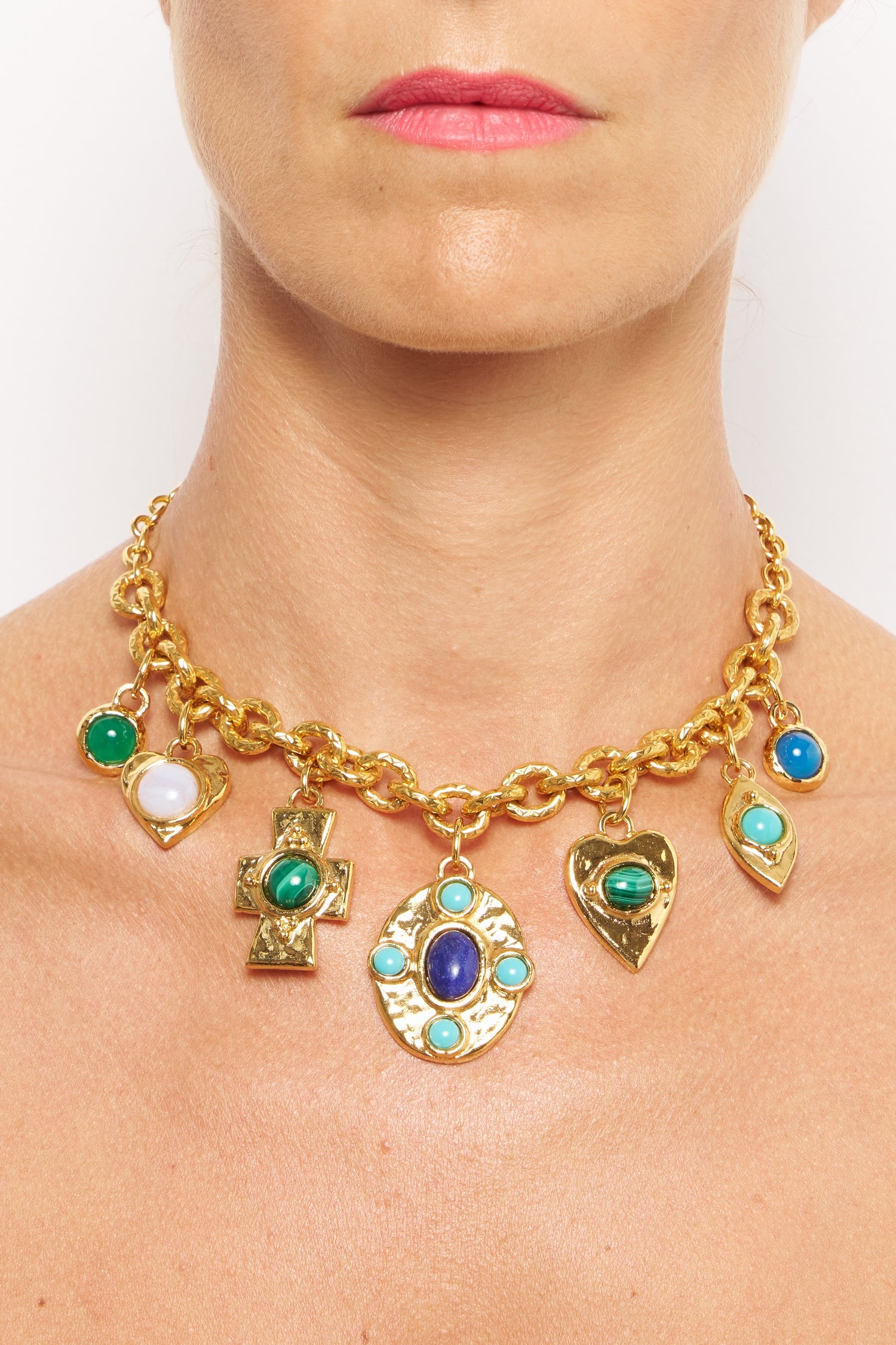 New Gems Charms Necklace