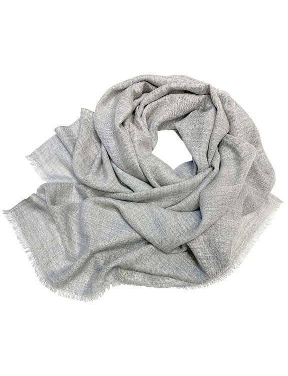 Lex Metallized Stole - Dove Grey