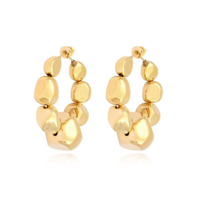 Loulou Hoop Earrings in Gold-Plated Metal - Gold