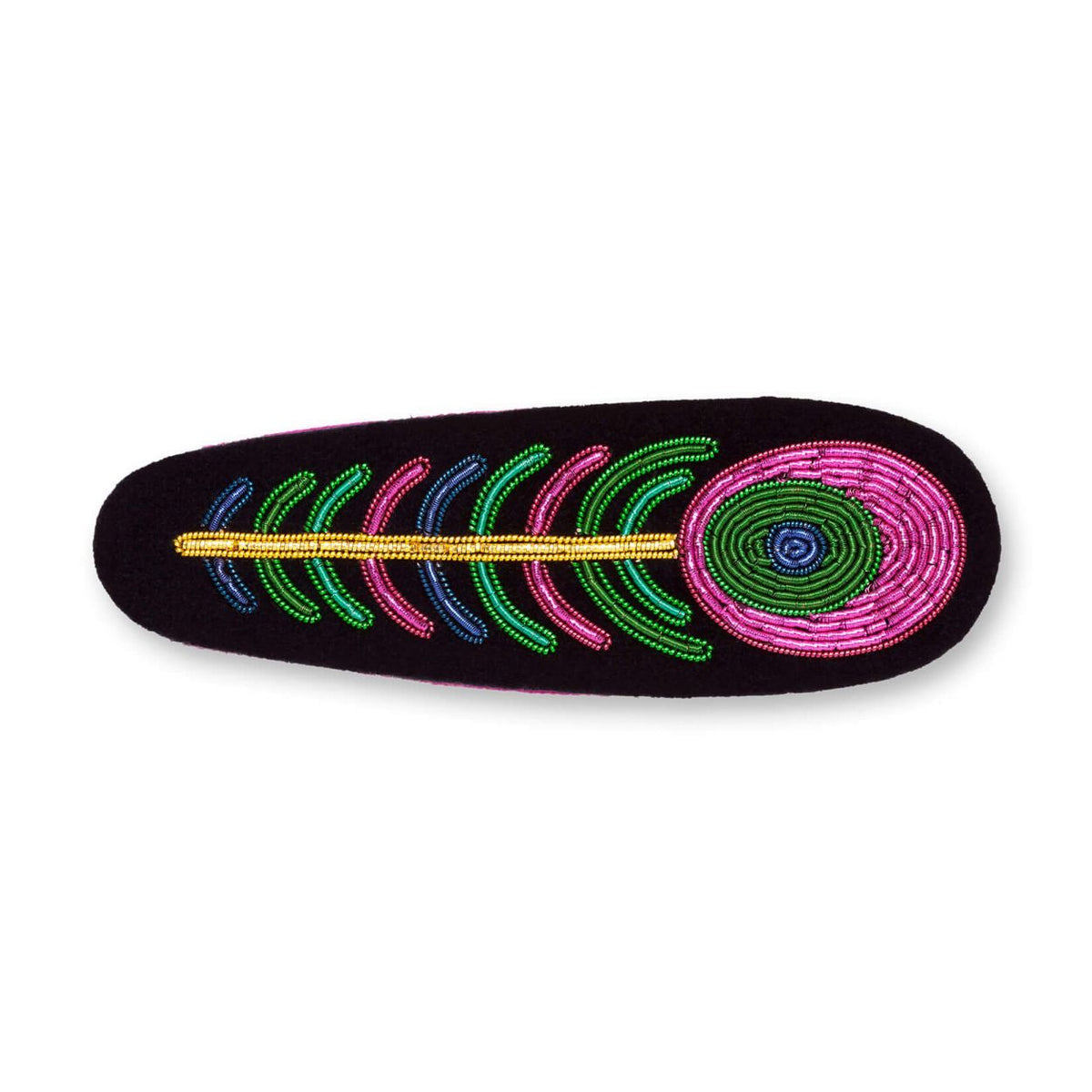 Peacock Feather Hair Clip