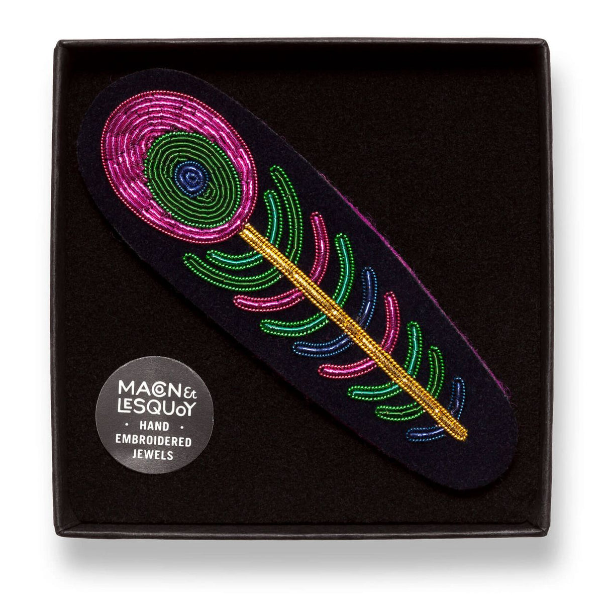 Peacock Feather Hair Clip