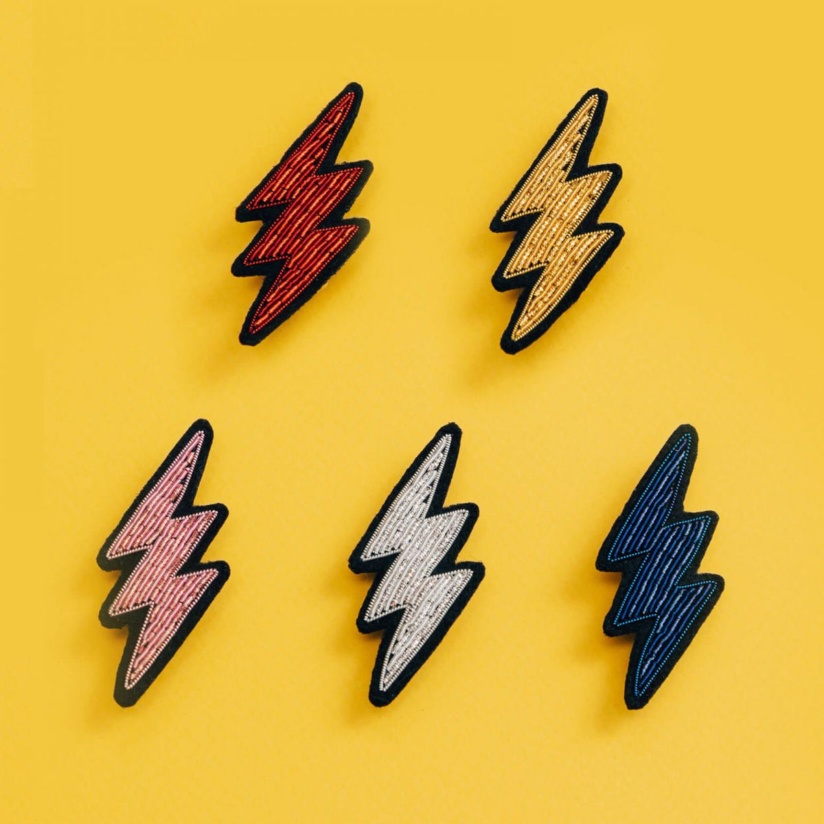 Small Golden Lightning Brooch