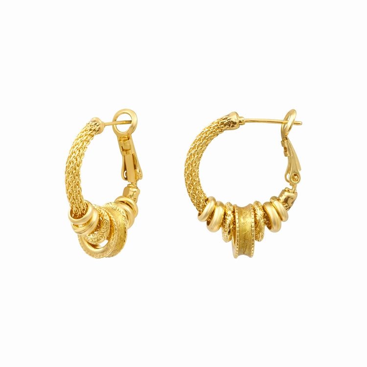 Alicudi braided metal hoop earrings