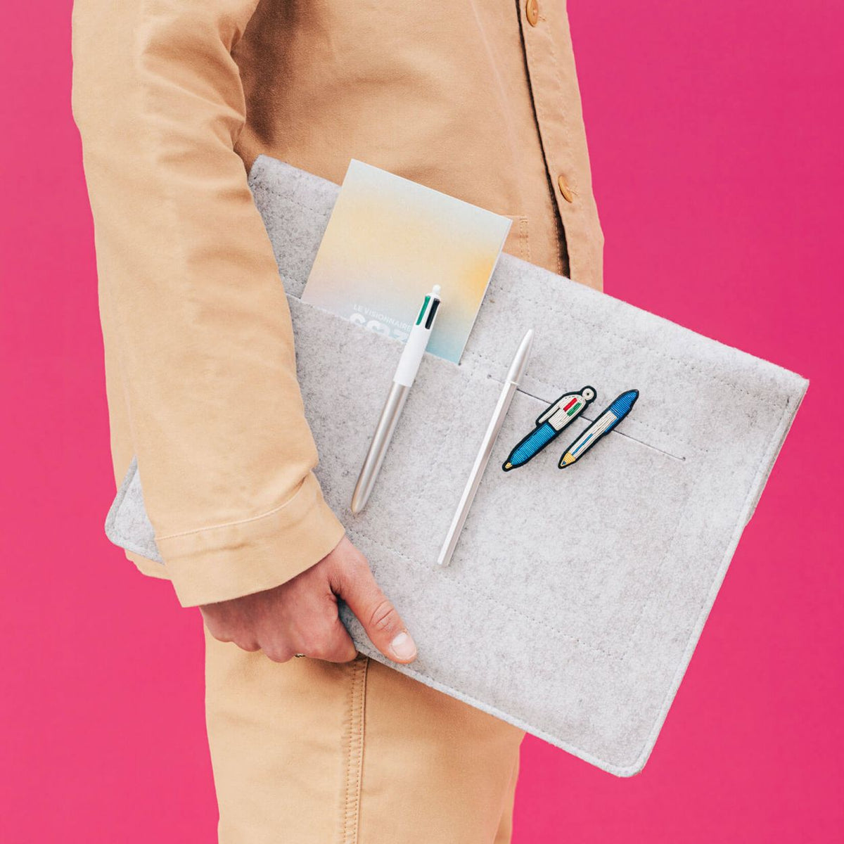 Four-Color Pen Brooch