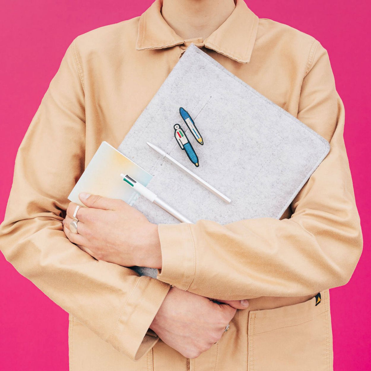 Four-Color Pen Brooch