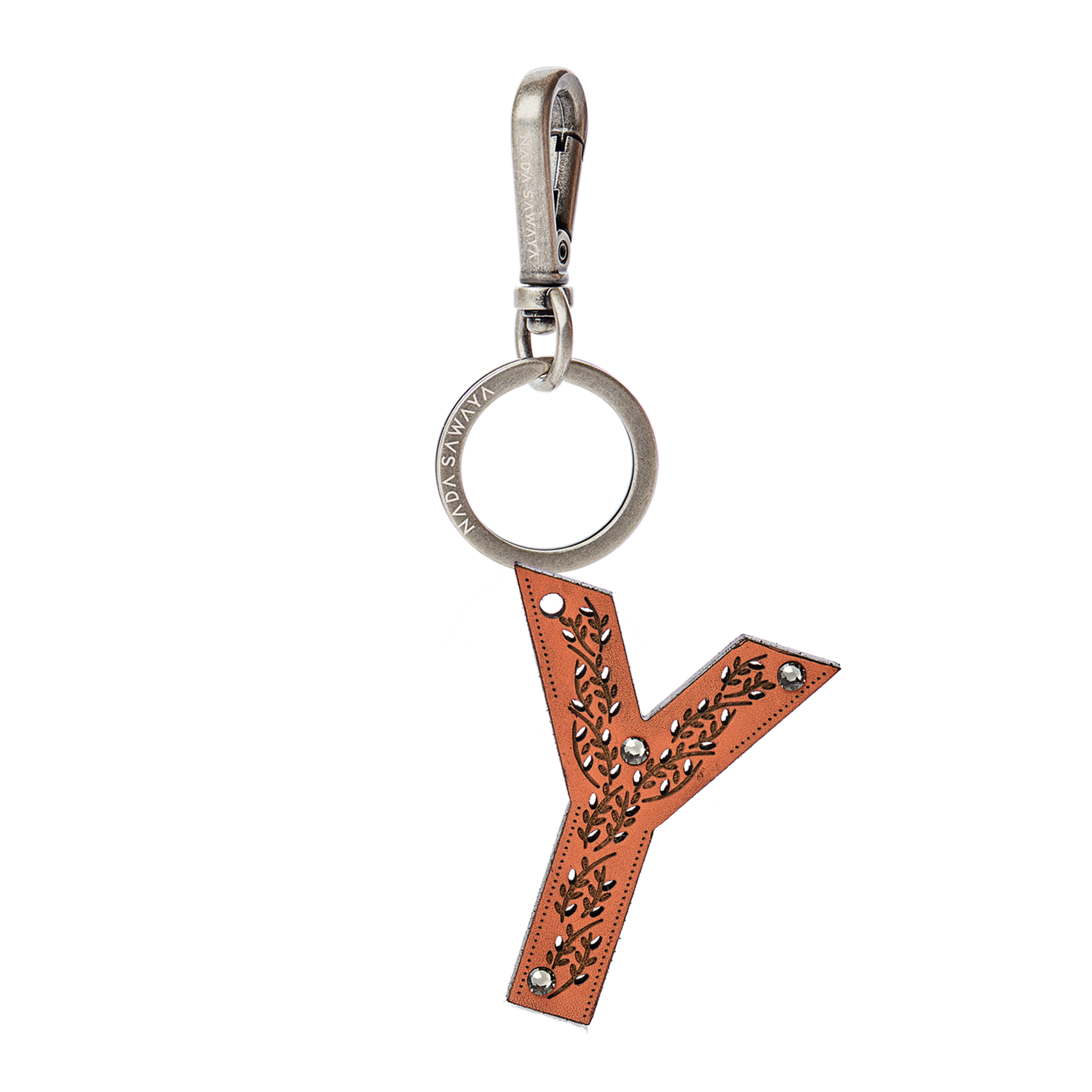 1 Large Letter Leather Charm