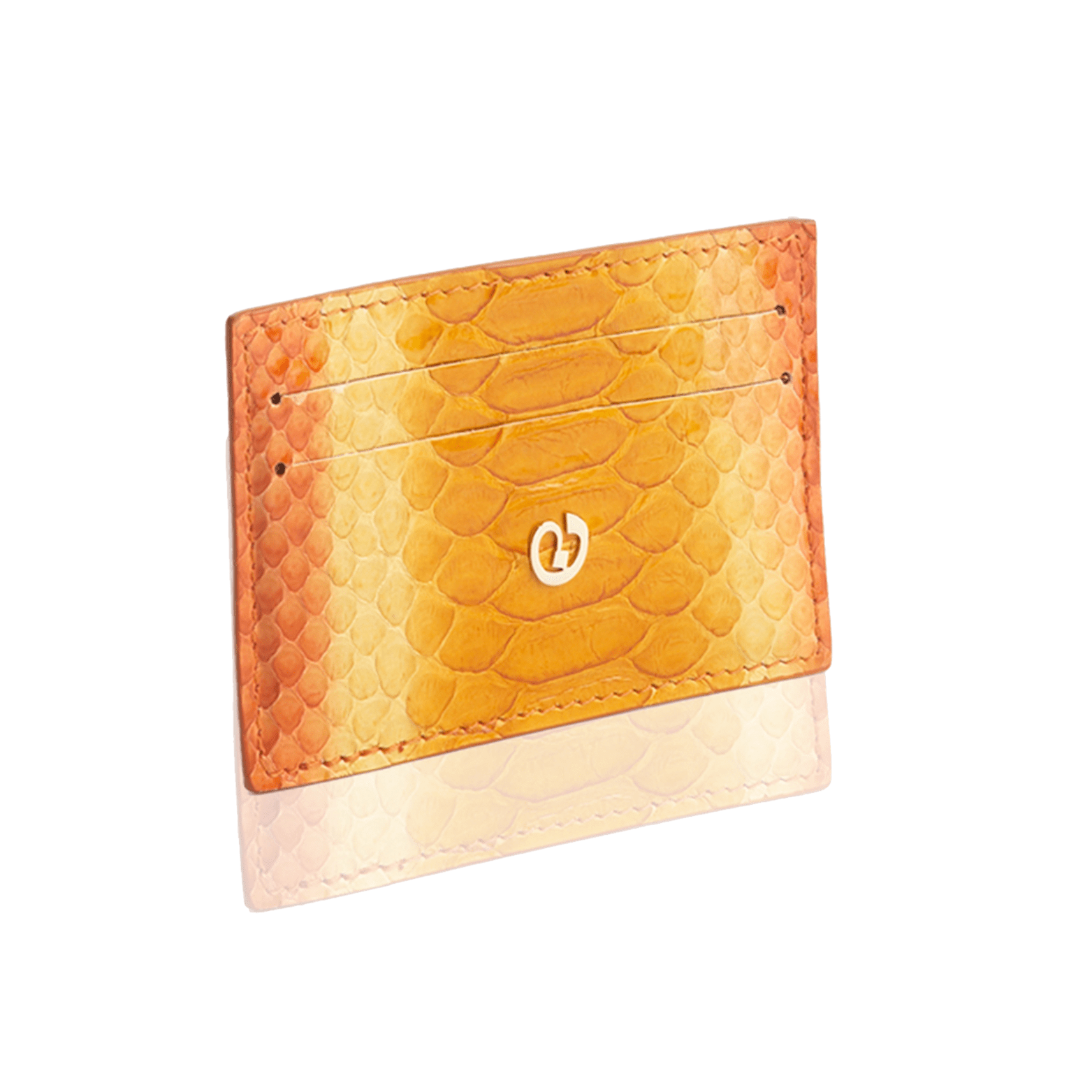 FL by NADA SAWAYA Card Case Orange Python Card Case
