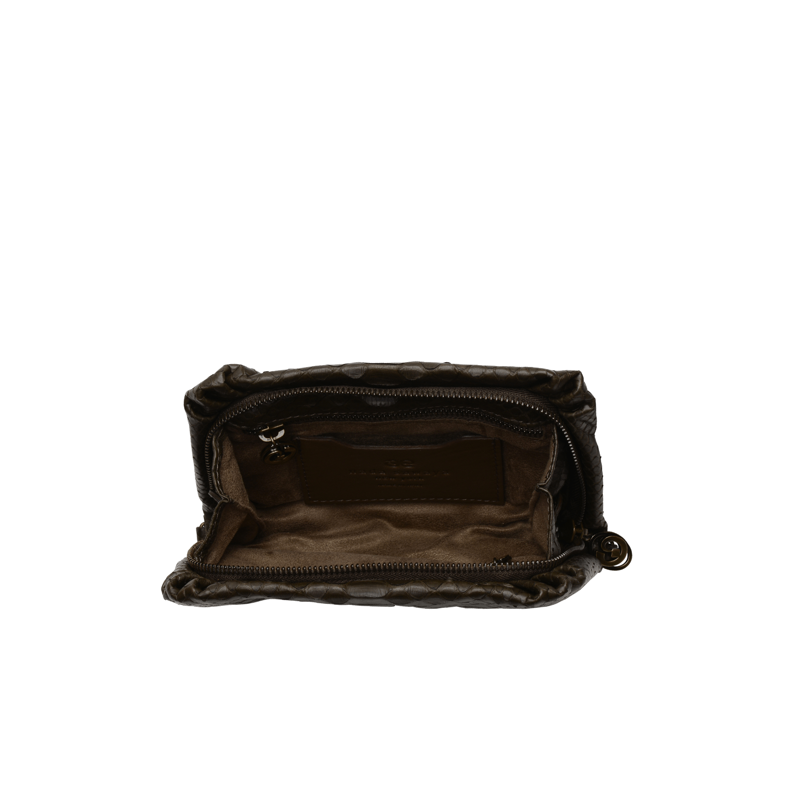 FL by NADA SAWAYA Mini Bags Olive Brown Bibi - Mini Python bag