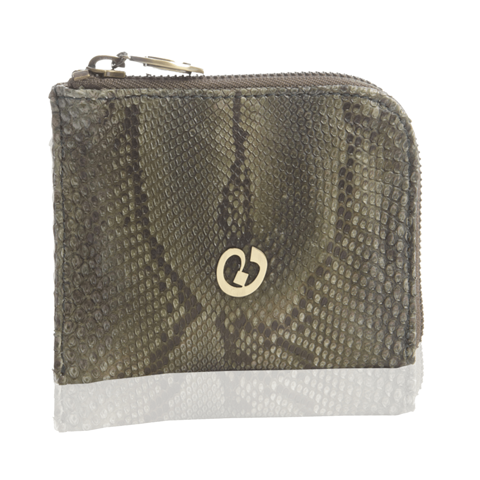 FL by NADA SAWAYA Wallet Small Square Zip-Around Python Wallet