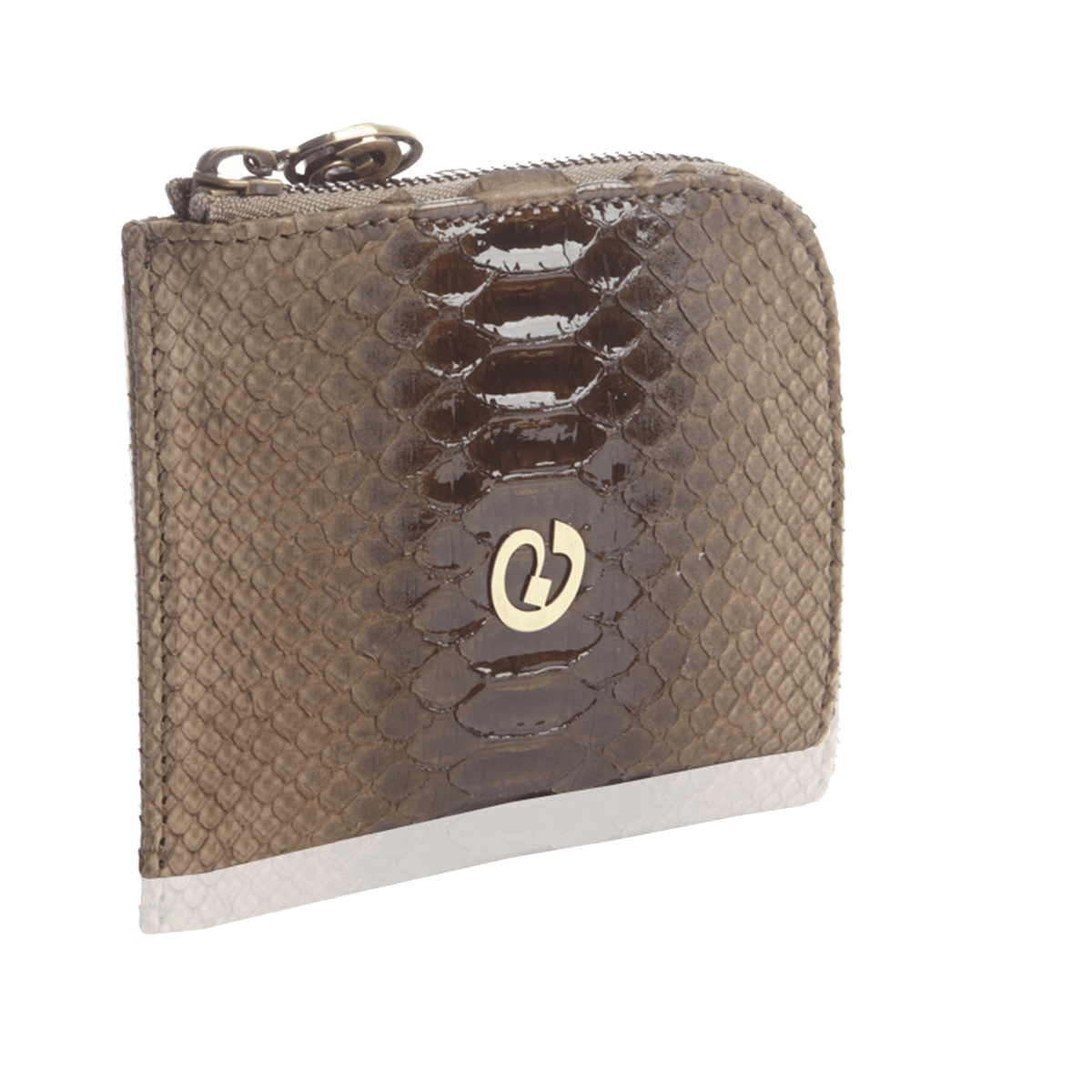 Small Square Zip Around Wallet - Coffee