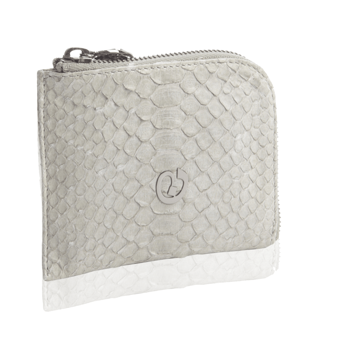 Small Square Zip Around Wallet - Grey