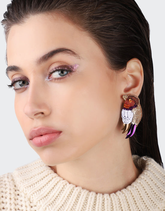 Robin Earrings Purple